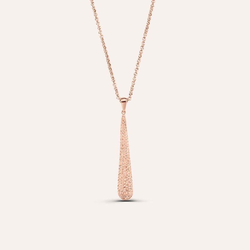 Collana Aura Acciaio Rosa Cristallo - Spannringe Damen | OROVIVO