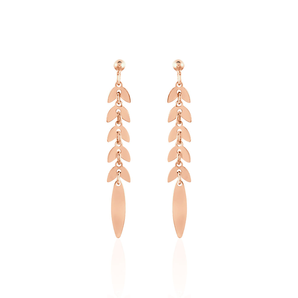 Damen Ohrstecker Lang Silber 925 Rosé Vergoldet  - Ohrringe Damen | OROVIVO