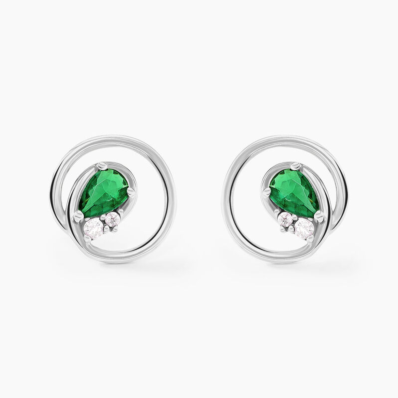 Boucles D'oreilles Puces Romea Argent Weiss Oxyde De Zirconium - Spannringe Damen | OROVIVO