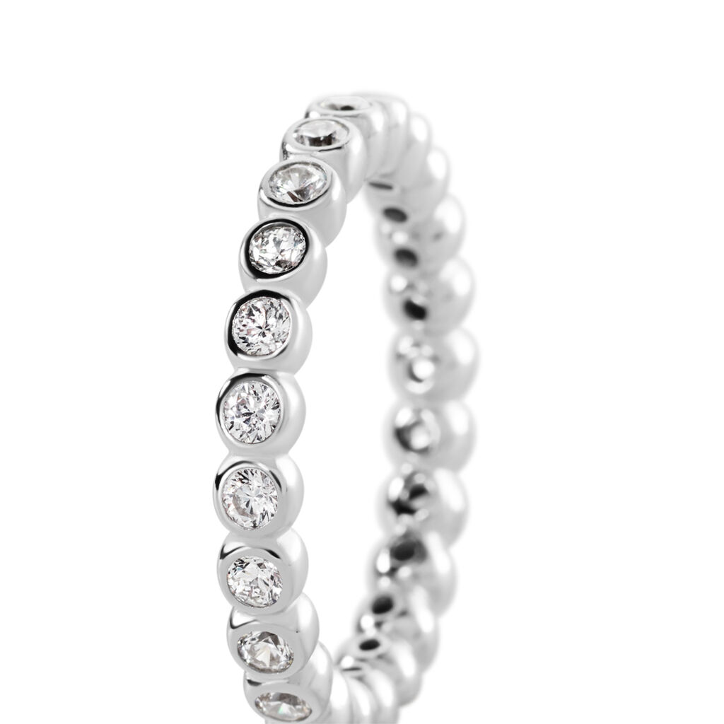 AVENYA Damen Ring Silber 925 Zirkonia Wei&szlig; 0,320 ct