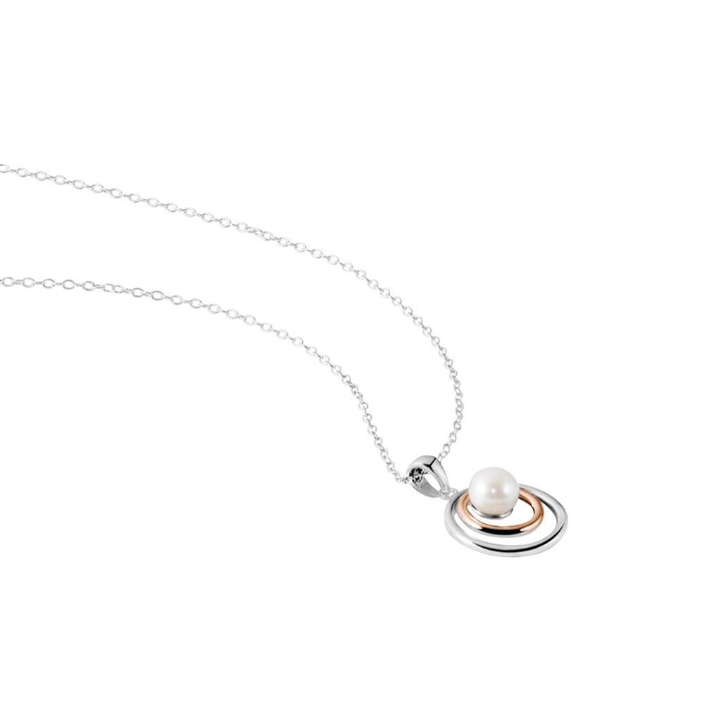 Damen Halskette Silber 925 Rosé Vergoldet Perle - Halsketten Damen | OROVIVO