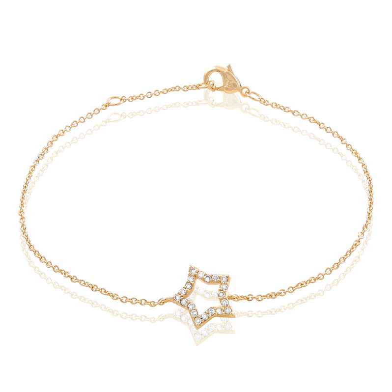 Bracelet Alyna Plaque Or Jaune Oxyde De Zirconium - Spannringe Damen | OROVIVO