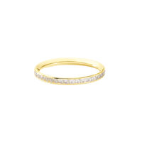 Damen Ring Gold 375 Rund Weiß Annia