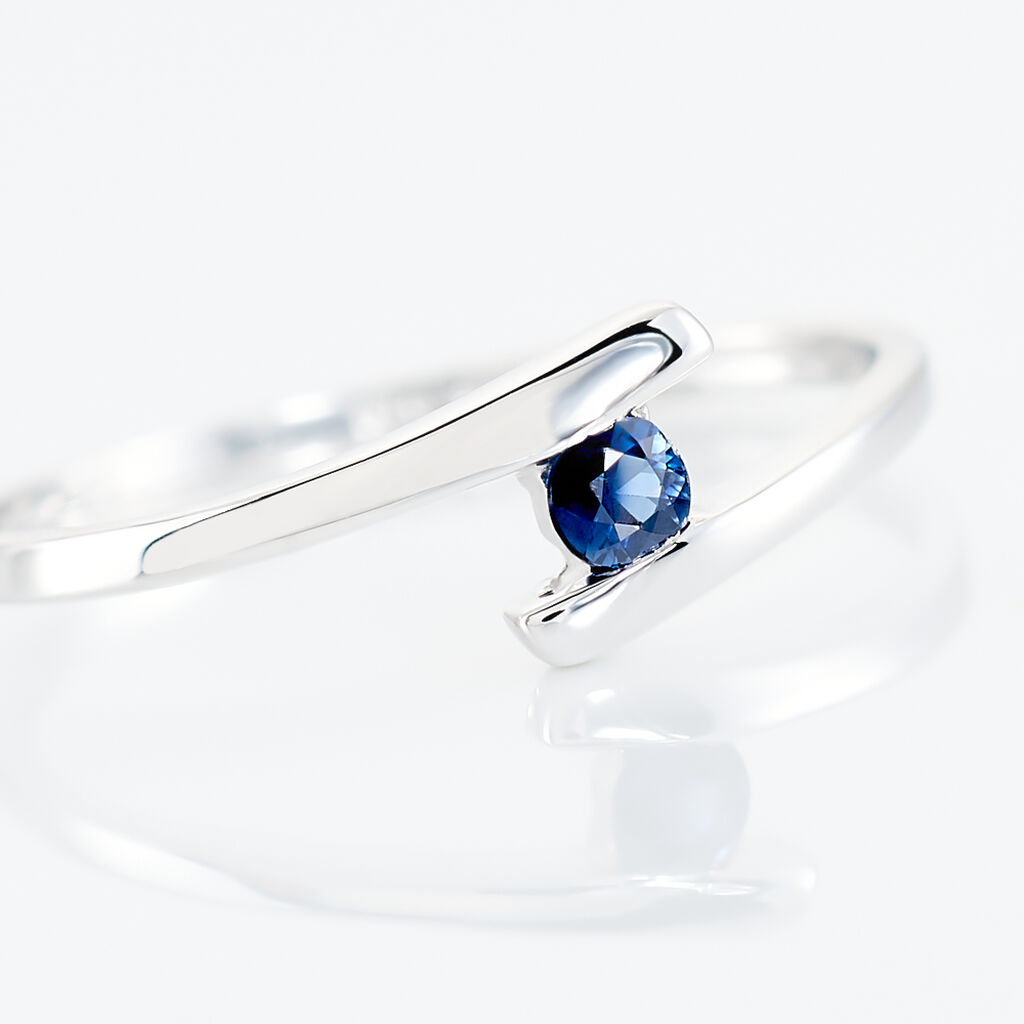 Bague Tamyra Or Blanc Saphir - Spannringe Damen | OROVIVO