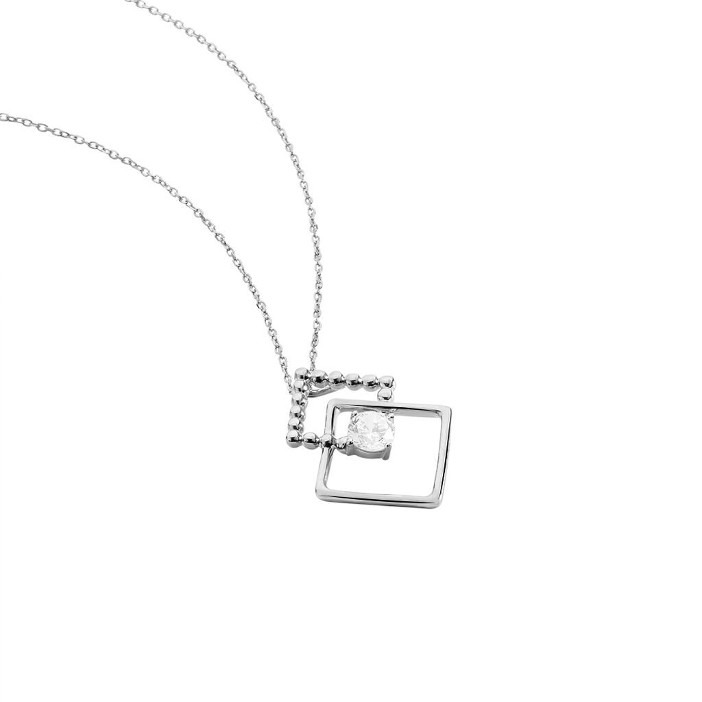 Collier Or Weiss Edina Carres Oxydes - Spannringe Damen | OROVIVO