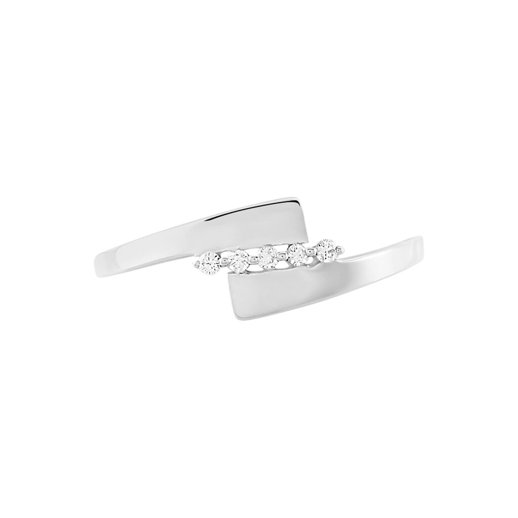 Bague Abbie Or Blanc Diamant - Spannringe Damen | OROVIVO