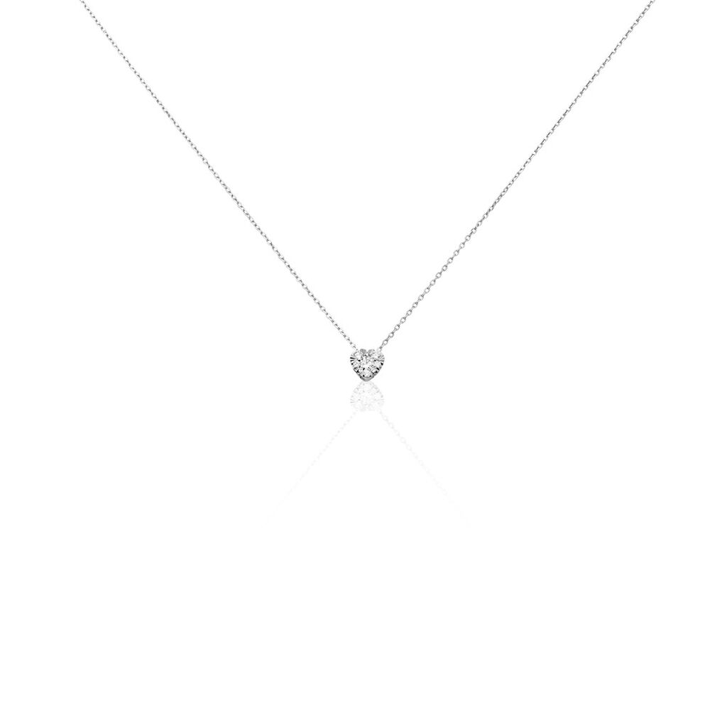 Damen Collier Weißgold 750 Diamant 0,21ct Petali - Halsketten Damen | OROVIVO