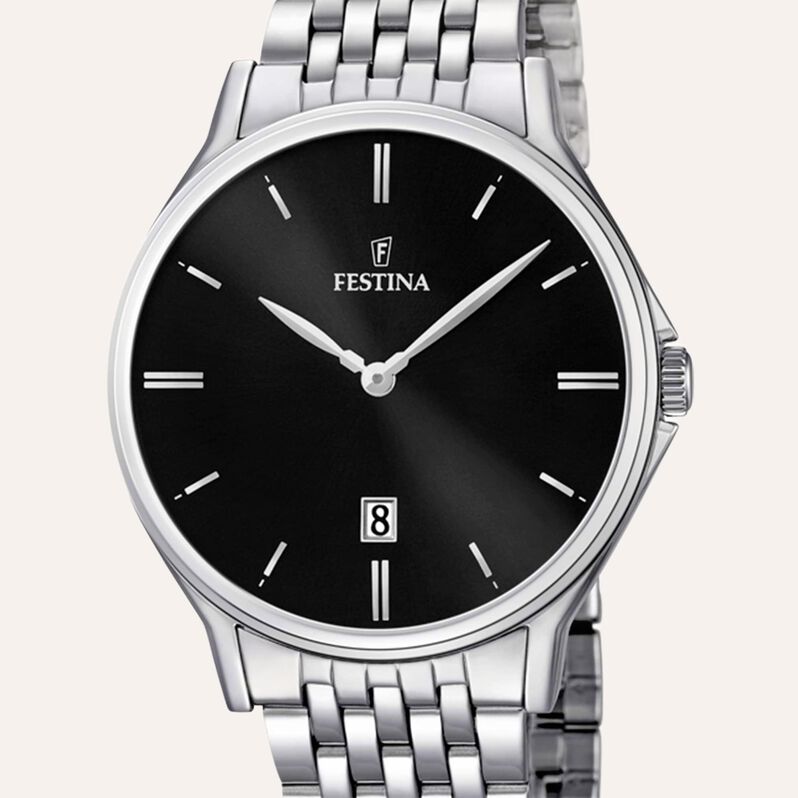 Orologio Al Quarzo Festina Acero Classico F16744/4 - Spannringe Herren | OROVIVO