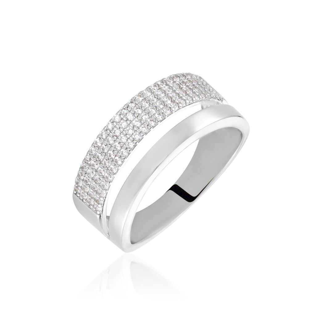 🦚 Damenring Silber 925 Zirkonia Rossana, Ring mit Stein