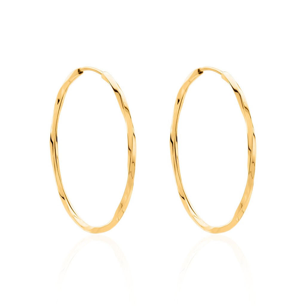 JUSTINE Damen Creolen Gold 375 (9 Karat), Creolen ohne Stein