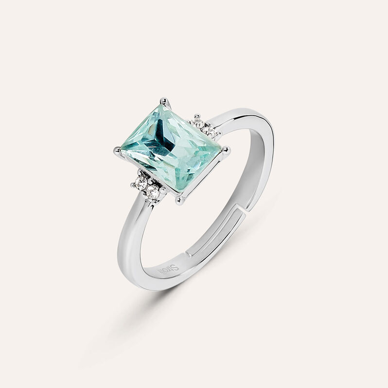 Anello Solitario Violet Ottone Cristallo - Spannringe Damen | OROVIVO