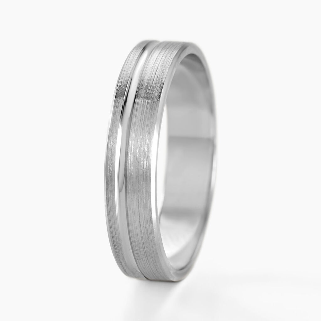 Alliance Abygail Ruban Plat Argent Blanc - Spannringe Familie | OROVIVO