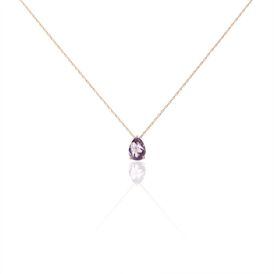 Damen Halskette Silber 925 Rosé Vergoldet Amethyst - Ketten mit Anhänger Damen | OROVIVO