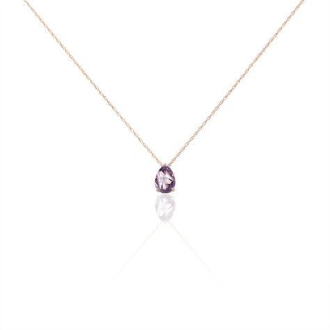 Damen Collier Silber rosevergoldet 925 Amethyst Violett 1,41ct Roswita 47cm - Halsketten Damen | OROVIVO