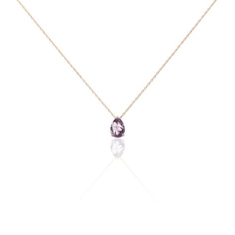Damen Collier Silber rosevergoldet 925 Amethyst Violett 1,41ct Roswita 47cm - Halsketten Damen | OROVIVO