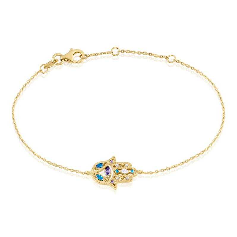 Bracelet Plaqué Or Jaune Eumelia Oxydes De Zirconium - Spannringe Damen | OROVIVO