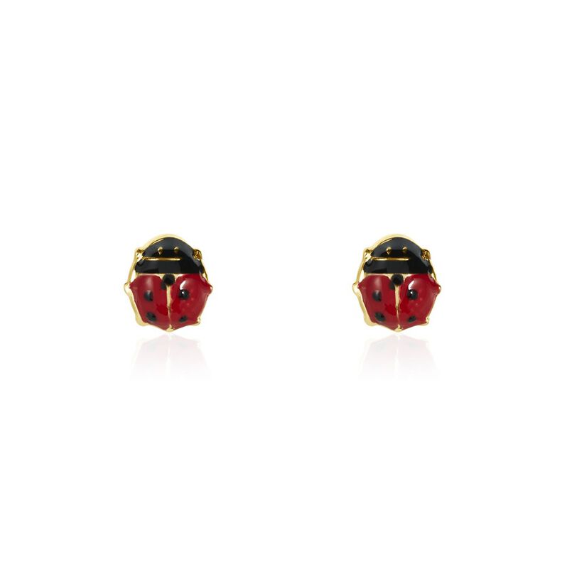 Boucles D'oreilles Puces Helidie Coccinelle Or Jaune - Spannringe Kinder | OROVIVO
