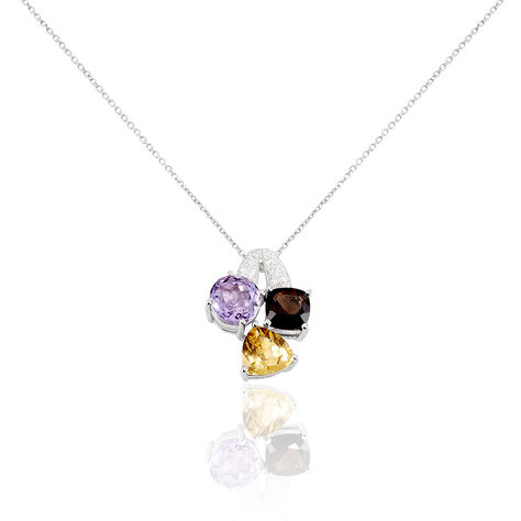 Damen Collier Weißgold 375 Amethyst Violett 1,16ct Linka  - Halsketten Damen | OROVIVO