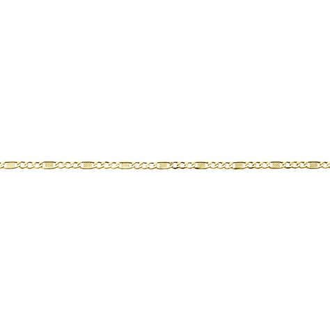 FIGARO 1/3 Unisex Kette Gold 375 (9 Karat) B 3,8 mm - Halsketten Unisex | OROVIVO