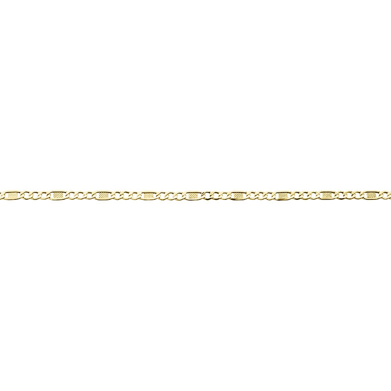 FIGARO 1/3 Unisex Kette Gold 375 (9 Karat) B 3,8 mm - Halsketten Unisex | OROVIVO