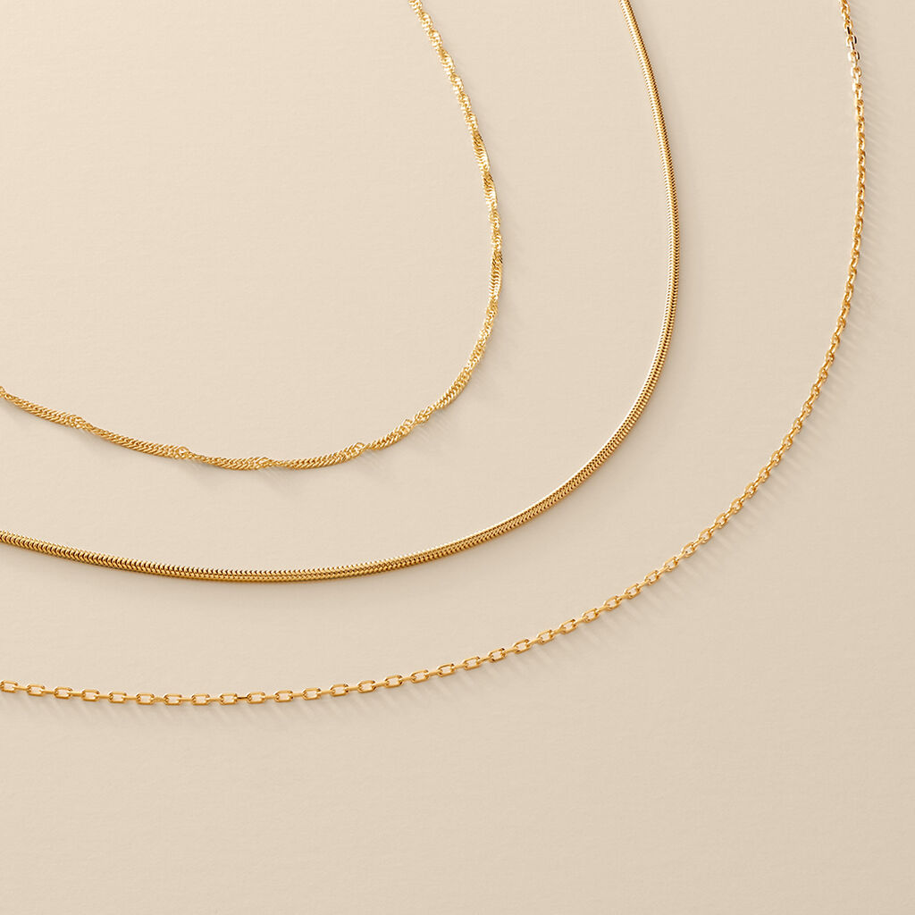 SINGAPUR 2 Damen Kette Gold 375 (9 Karat) B 1,4 mm