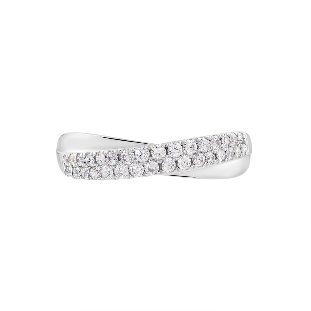 Damenring Weißgold 375 Zirkonia Tenna - Ringe mit Stein Damen | OROVIVO