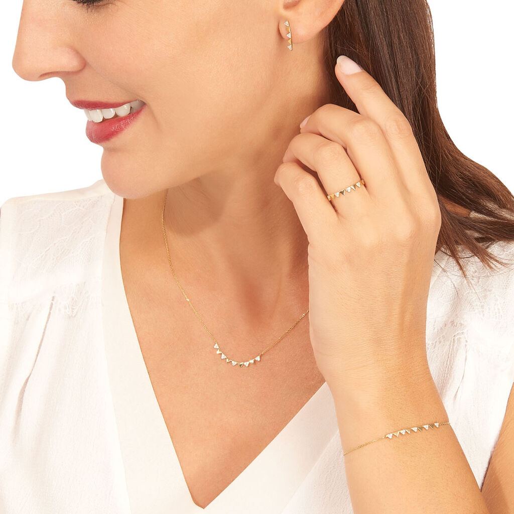 Collier Or Jaune Albanne Oxydes - Spannringe Damen | OROVIVO