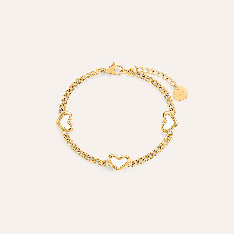 Bracciale Radiance Acciaio Dorato Madreperla - Spannringe Damen | OROVIVO