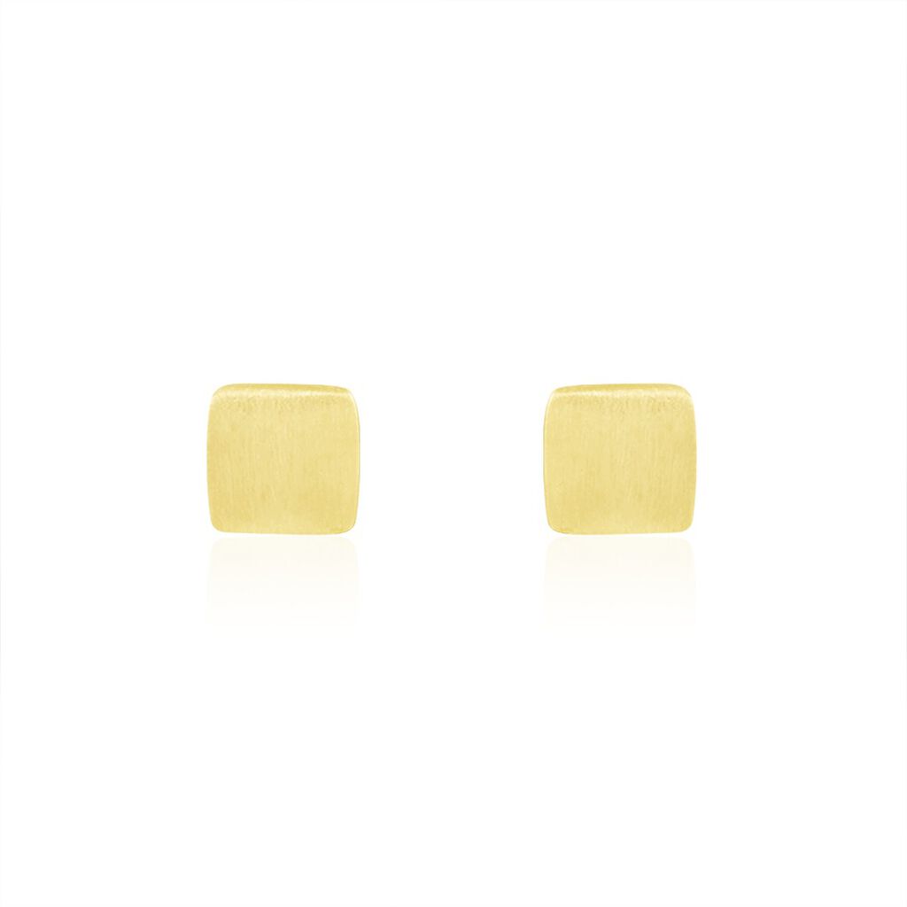 Damen Ohrstecker Gold 375 Plättchen, Ohrstecker ohne Stein