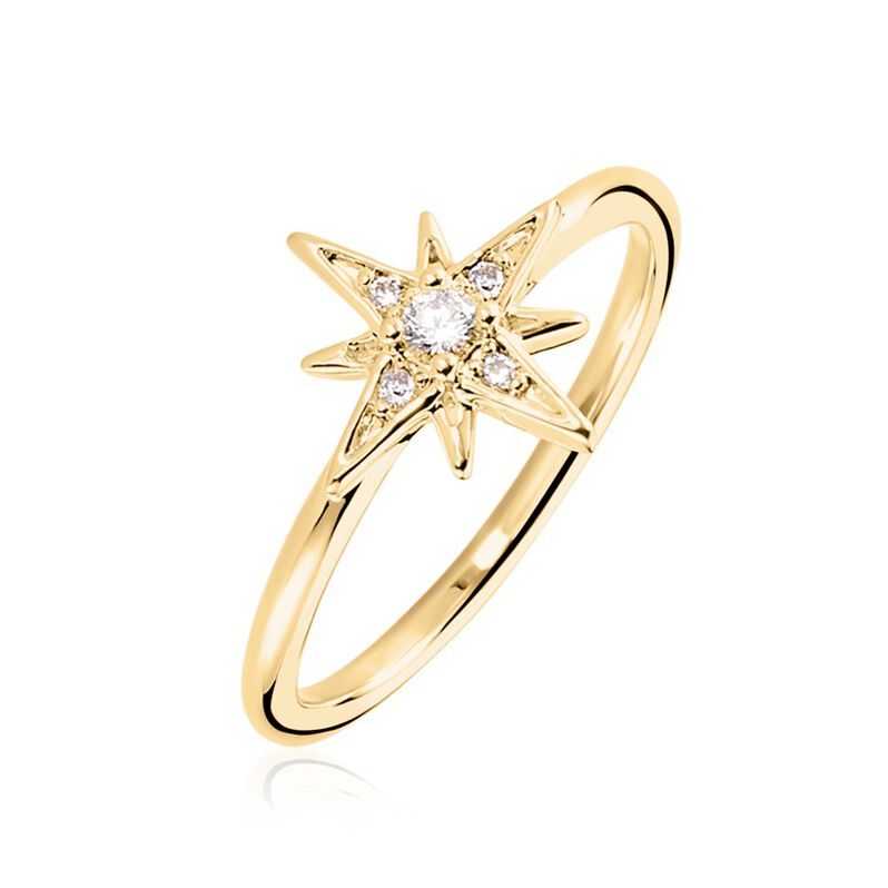 Bague Plaqué Or Jaune Luz Oxydes De Zirconium - Spannringe Damen | OROVIVO