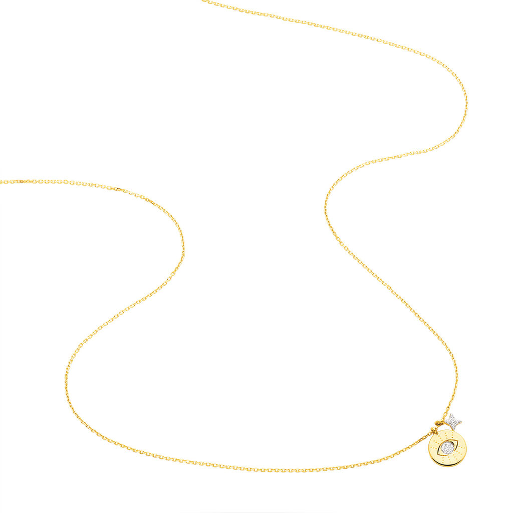 Collier Or Jaune Yrene Oeil Oxydes - Spannringe Damen | OROVIVO