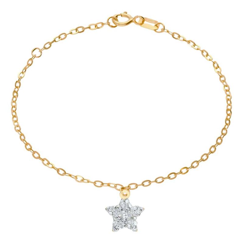 Bracciale Mon Petit Oro Giallo Cristallo - Spannringe Kinder | OROVIVO