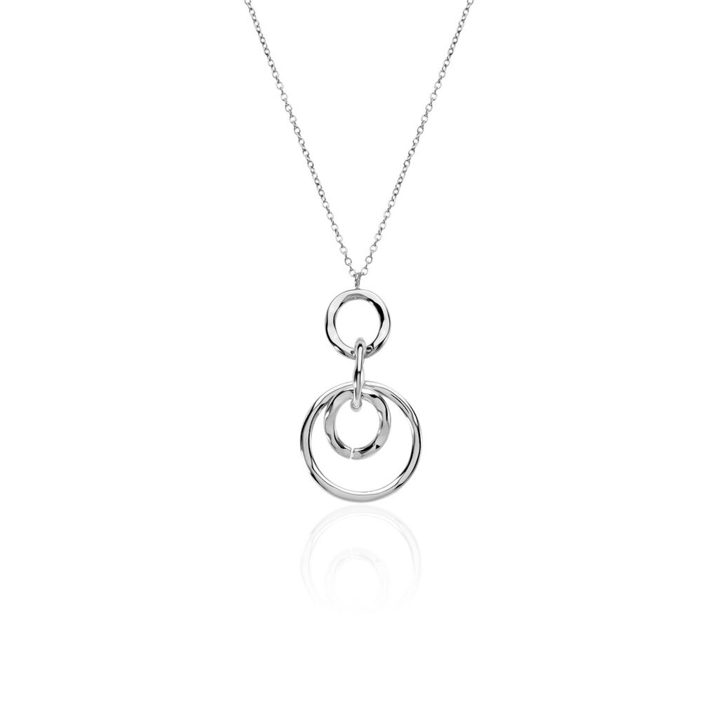 CARLOTTA Damen Collier Edelstahl Kreis, Collier ohne Stein