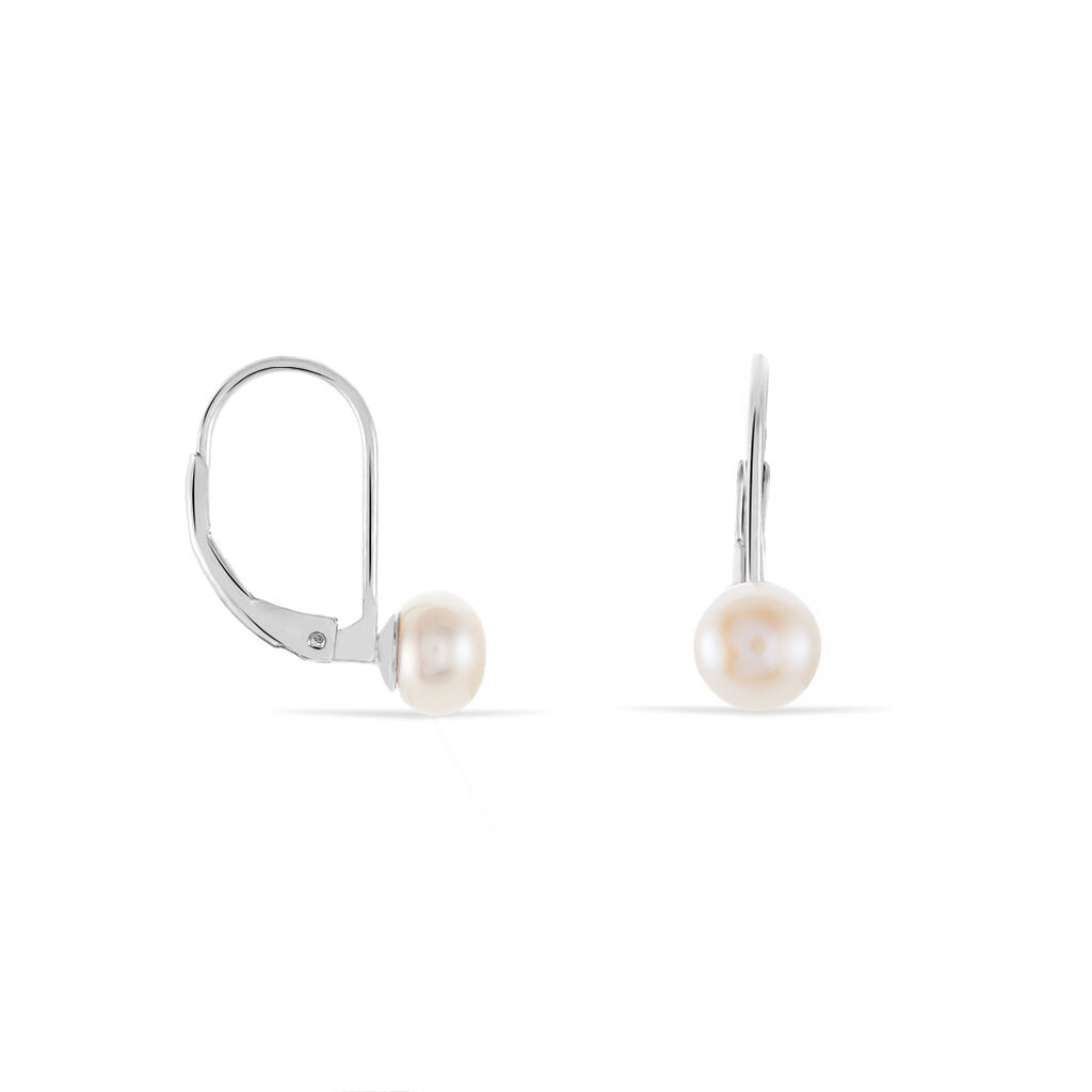 CYRANY PERLE 1 Damen Ohrringe Lang Silber 925 Zuchtperle Perlmutt Ball