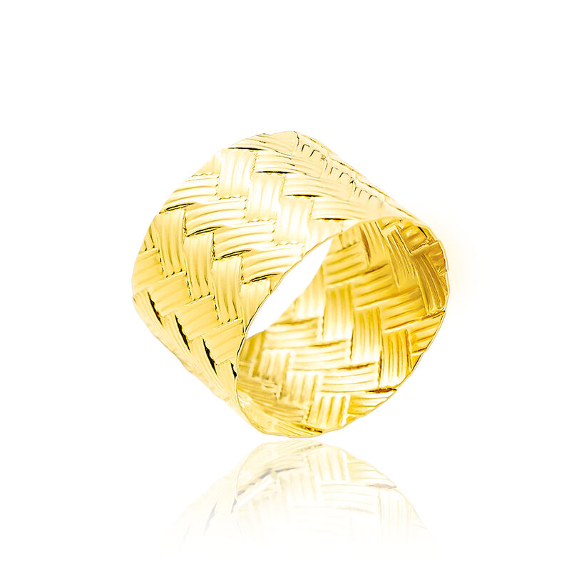 Bague Stevi Or Jaune Tresse - Spannringe Damen | OROVIVO