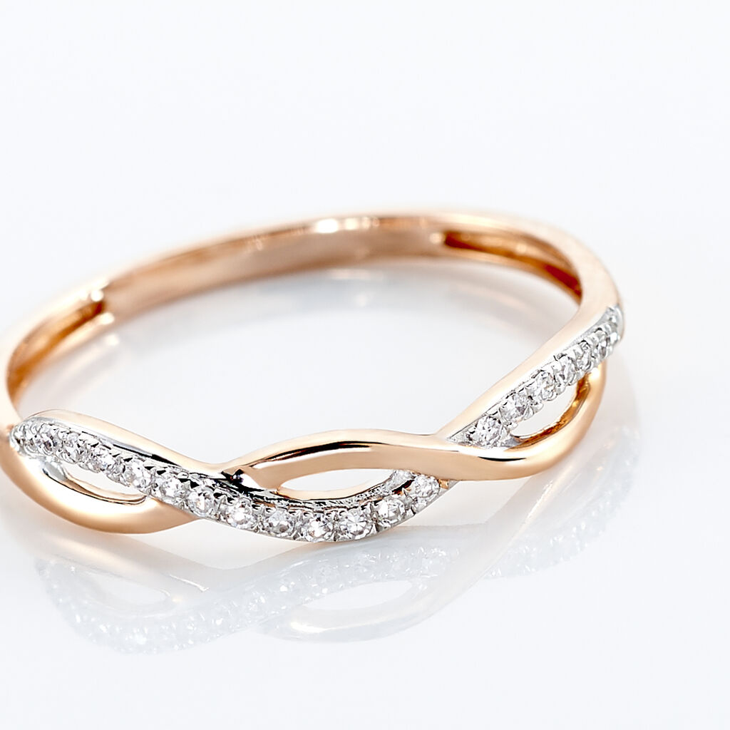 Bague Alizee Or Rose Diamant - Spannringe Damen | OROVIVO