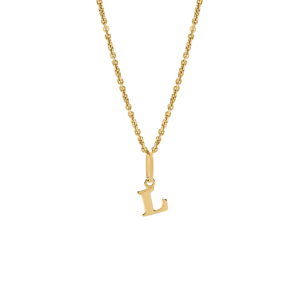 ALPHABET Unisex Anh&auml;nger Gold 375 (9 Karat) Buchstabe L