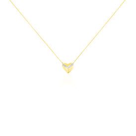 Damen Halskette Gold 375 Diamanten 0,035ct Herz - Herzketten Damen | OROVIVO