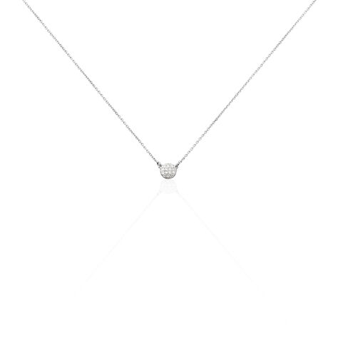Damen Collier Weißgold 375 Diamant 0,07ct Ball Alias 0,46mm - Halsketten Damen | OROVIVO