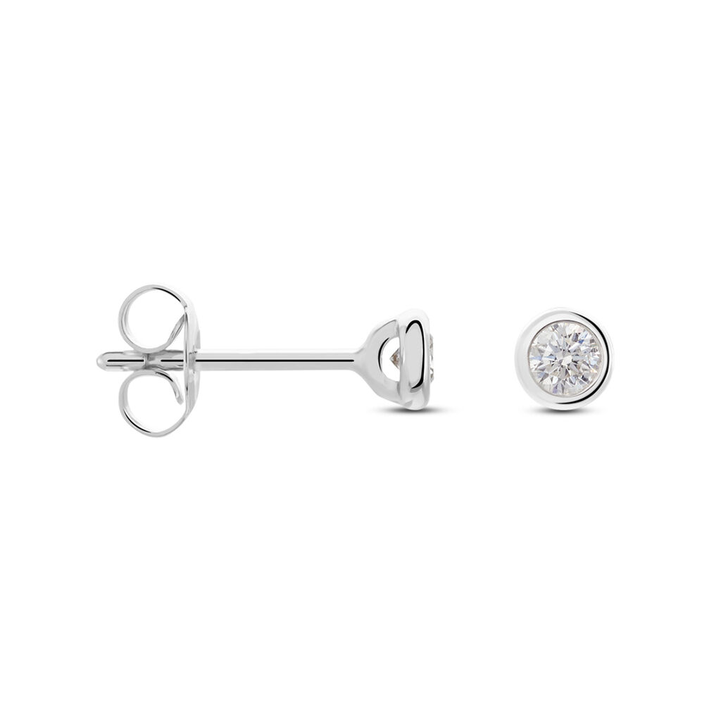 Damen Ohrstecker Weißgold 375 Diamant 0,15ct Ofelia  - Ohrstecker Damen | OROVIVO