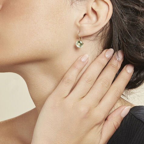 Damen Ohrhänger Silber 925 Gold plattiert Zirkonia  - Ohrhänger  | OROVIVO