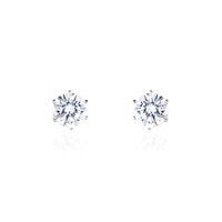 KRAPPE 6 Damen Ohrstecker Weißgold 375 (9 Karat) Zirkonia Weiß 0,44 ct