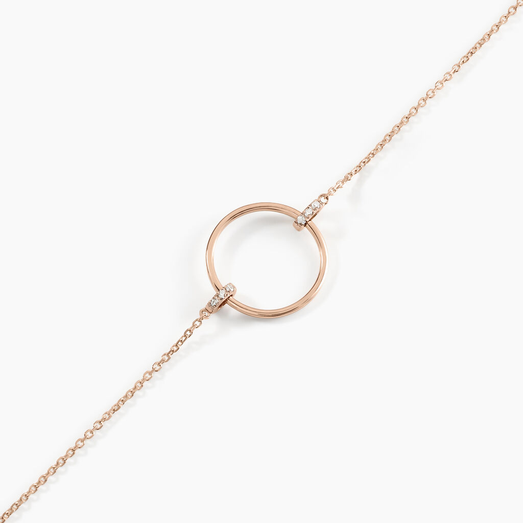 Bracelet Anea Or Rose Cercles Diamants - Spannringe Damen | OROVIVO