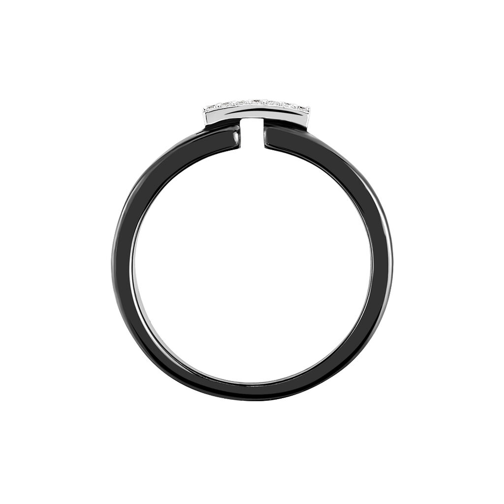 Bague Nina-rose Argent Blanc Céramique Et Oxyde De Zirconium - Spannringe Damen | OROVIVO