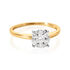 PETALI Damen Ring Gold 585 (14 Karat) Diamant Wei&szlig; 0,11 ct Kreis