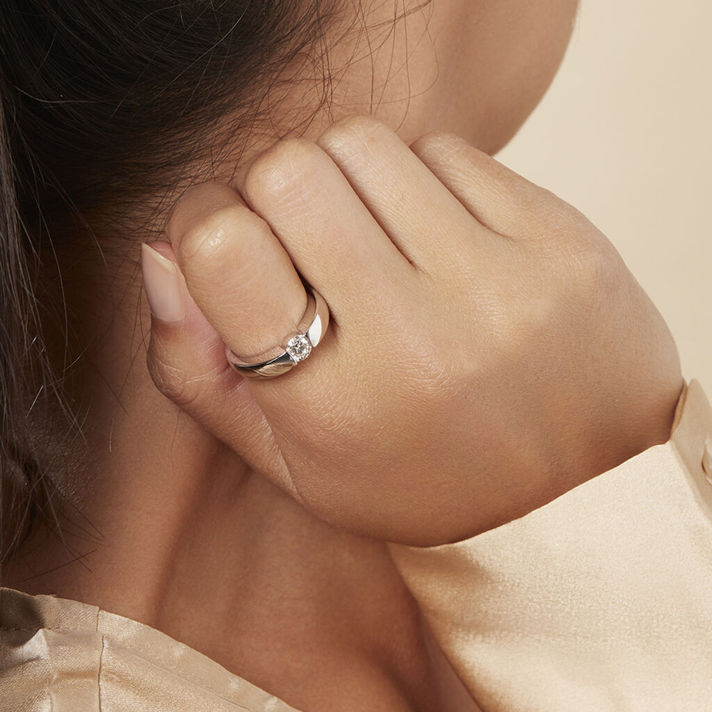 Damen Ring Weißgold 750 synthetischer Diamant 0,52ct Orchestra  - Verlobungsringe Damen | OROVIVO