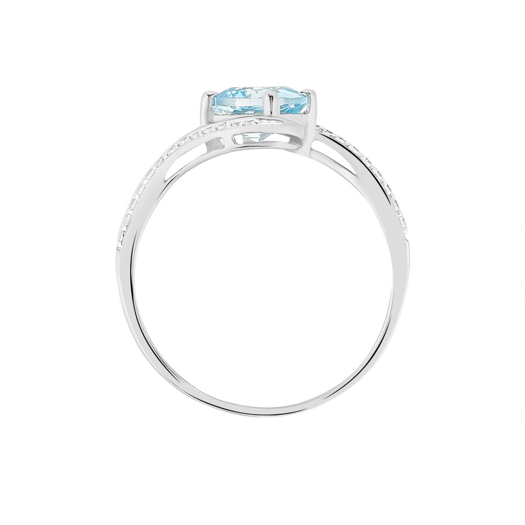 Bague Maria-serena Or Blanc Topaze Et Oxyde De Zirconium - Spannringe Damen | OROVIVO