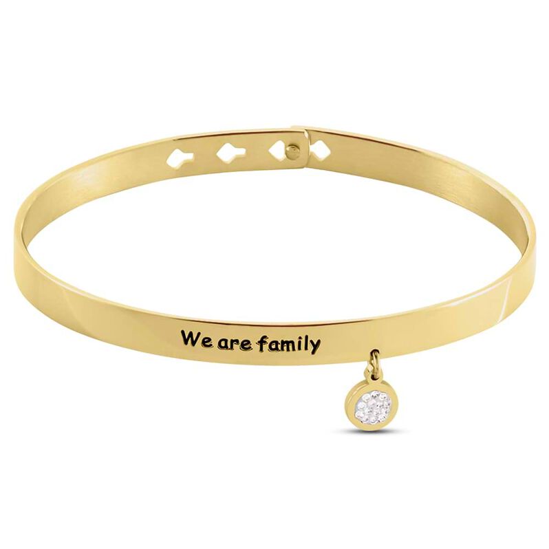 Bangle Radiance Acciaio Dorato Cristallo - Spannringe Damen | OROVIVO