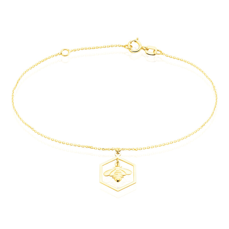 Bracelet Or Jaune Erosa Abeille Hexagone - Spannringe Damen | OROVIVO