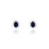 SINYA Damen Ohrstecker Silber Silber 925 Glas Blau 2,6 ct